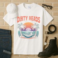 Funny Dirty Heads Retro Beach Tall T-Shirt