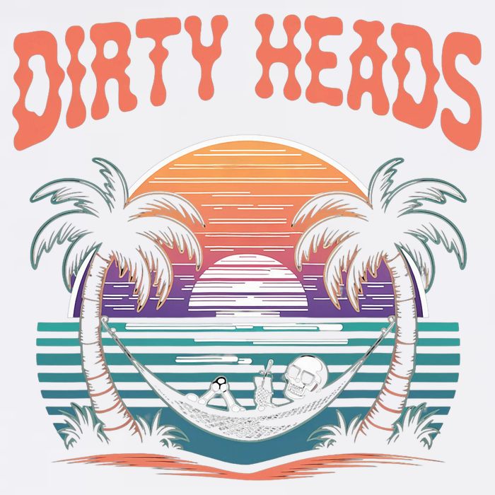 Funny Dirty Heads Retro Beach Tall T-Shirt