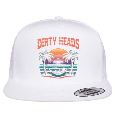 Funny Dirty Heads Retro Beach Flatbill Hat