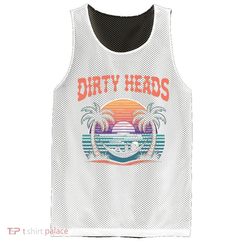 Funny Dirty Heads Retro Beach Mesh Reversible Basketball Jersey Tank
