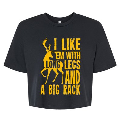 Funny Deer Hunting Quote Gift For Hunters Bella+Canvas Jersey Crop Tee