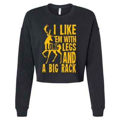 Funny Deer Hunting Quote Gift For Hunters Cropped Pullover Crew