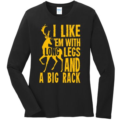 Funny Deer Hunting Quote Gift For Hunters Ladies Long Sleeve Shirt