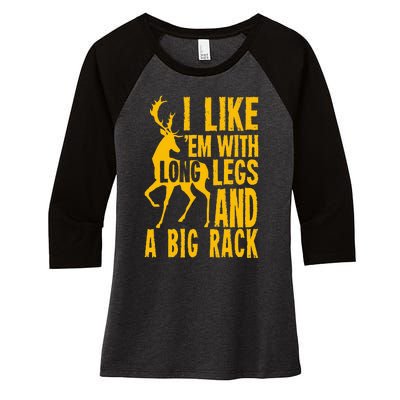 Funny Deer Hunting Quote Gift For Hunters Women's Tri-Blend 3/4-Sleeve Raglan Shirt