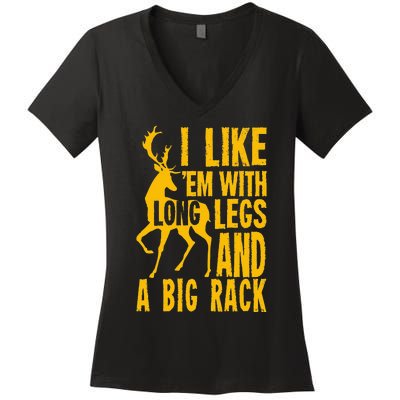 Funny Deer Hunting Quote Gift For Hunters Women's V-Neck T-Shirt