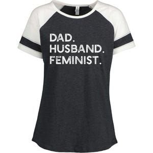 Feminist Dad Husband Pro Feminism Fathers Day Woke Daddy Enza Ladies Jersey Colorblock Tee