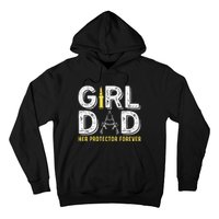 Father dad her protector forever funny Dad Hoodie