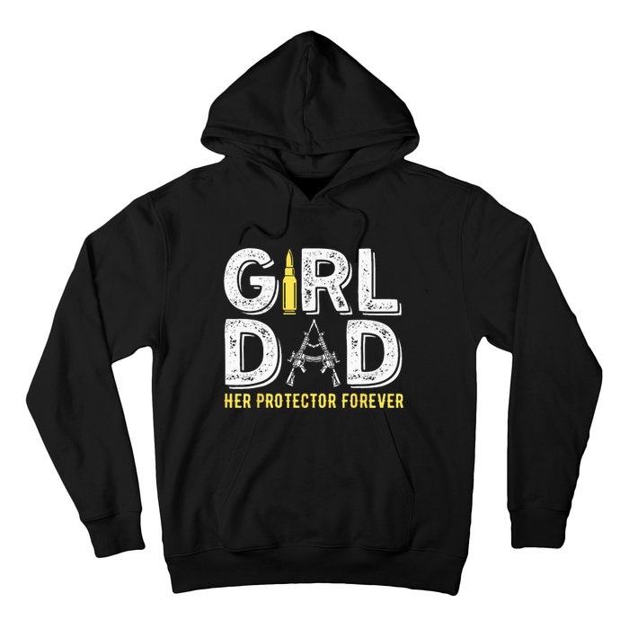 Father dad her protector forever funny Dad Hoodie