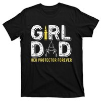 Father dad her protector forever funny Dad T-Shirt