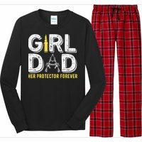 Father dad her protector forever funny Dad Long Sleeve Pajama Set