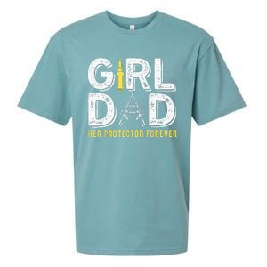 Father dad her protector forever funny Dad Sueded Cloud Jersey T-Shirt