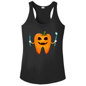 Funny Dental Halloween Tooth Pumpkin Dentist Halloween Gift Ladies PosiCharge Competitor Racerback Tank