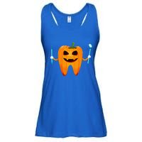 Funny Dental Halloween Tooth Pumpkin Dentist Halloween Gift Ladies Essential Flowy Tank