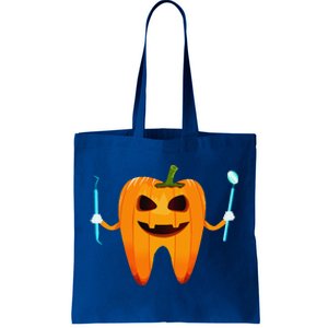 Funny Dental Halloween Tooth Pumpkin Dentist Halloween Gift Tote Bag