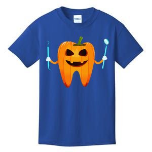 Funny Dental Halloween Tooth Pumpkin Dentist Halloween Gift Kids T-Shirt