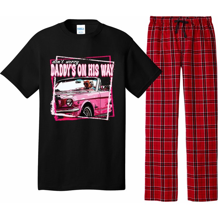 Funny Daddys Home Trump Pink 2024 Take America Back 2024 Pajama Set