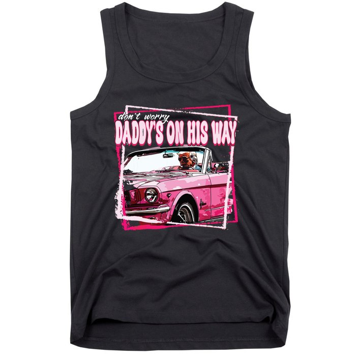 Funny Daddys Home Trump Pink 2024 Take America Back 2024 Tank Top