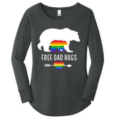 Free Dad Hugs Proud Lgbt Dad Gay Lesbian Dad Proud Lgbt Dad Gift Women's Perfect Tri Tunic Long Sleeve Shirt