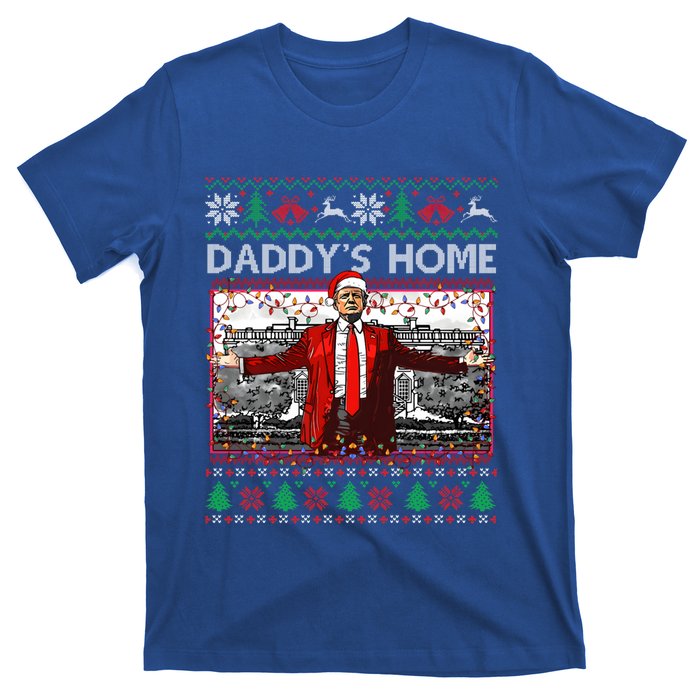 Funny DaddyS Home Trump Ugly Christmas Xmas Pajama Gift T-Shirt