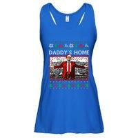 Funny DaddyS Home Trump Ugly Christmas Xmas Pajama Gift Ladies Essential Flowy Tank