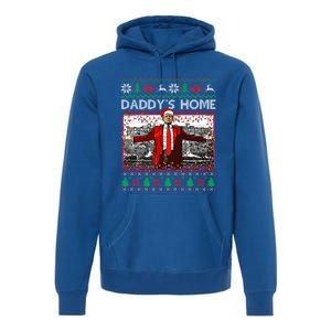 Funny DaddyS Home Trump Ugly Christmas Xmas Pajama Gift Premium Hoodie