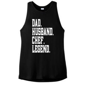 Funny Dad Husband Chef Legend Funny Gift Ladies PosiCharge Tri-Blend Wicking Tank