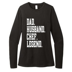 Funny Dad Husband Chef Legend Funny Gift Womens CVC Long Sleeve Shirt