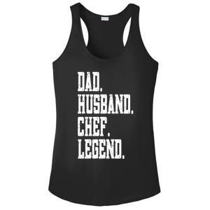 Funny Dad Husband Chef Legend Funny Gift Ladies PosiCharge Competitor Racerback Tank