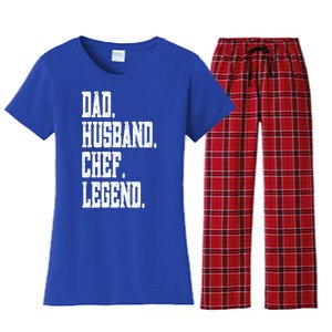 Funny Dad Husband Chef Legend Funny Gift Women's Flannel Pajama Set