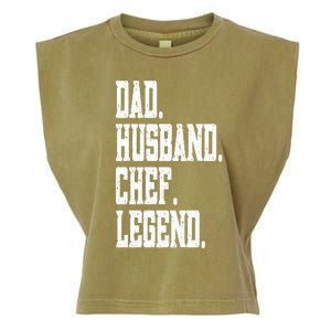 Funny Dad Husband Chef Legend Funny Gift Garment-Dyed Women's Muscle Tee