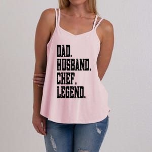 Funny Dad Husband Chef Legend Funny Gift Women's Strappy Tank