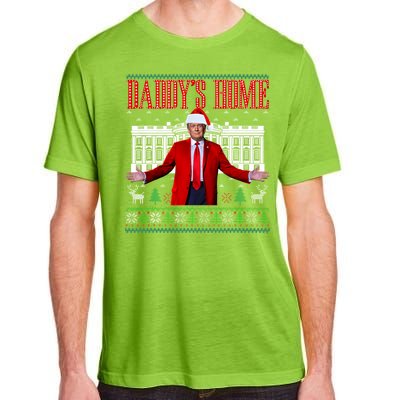 Funny DaddyS Home Trump Ugly Christmas Xmas Pajamas Gift Adult ChromaSoft Performance T-Shirt