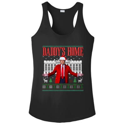 Funny DaddyS Home Trump Ugly Christmas Xmas Pajamas Gift Ladies PosiCharge Competitor Racerback Tank