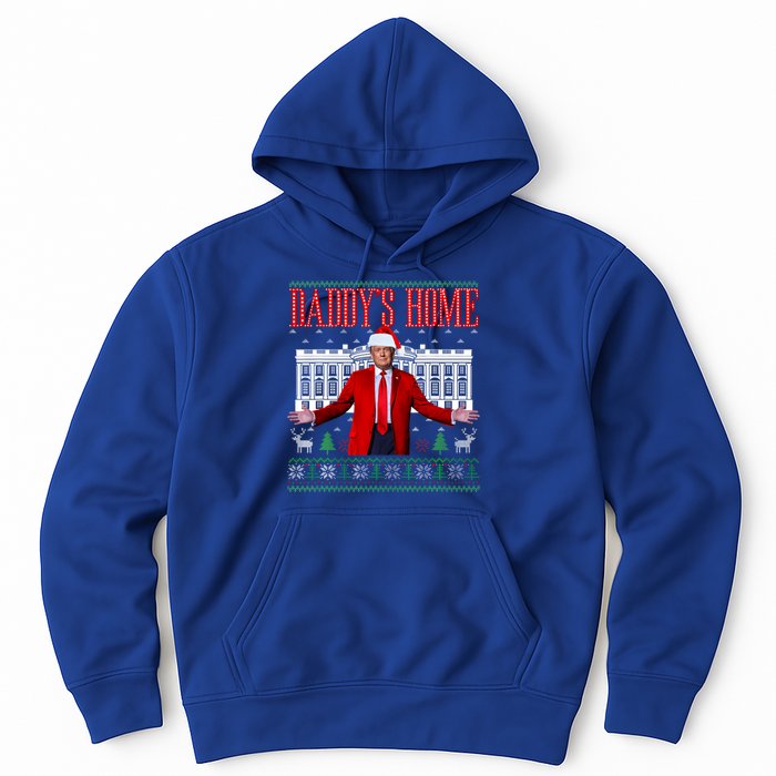 Funny DaddyS Home Trump Ugly Christmas Xmas Pajamas Gift Hoodie