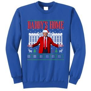 Funny DaddyS Home Trump Ugly Christmas Xmas Pajamas Gift Sweatshirt