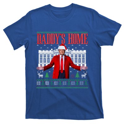 Funny DaddyS Home Trump Ugly Christmas Xmas Pajamas Gift T-Shirt