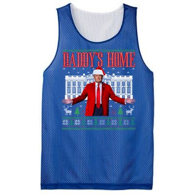 Funny DaddyS Home Trump Ugly Christmas Xmas Pajamas Gift Mesh Reversible Basketball Jersey Tank