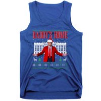 Funny DaddyS Home Trump Ugly Christmas Xmas Pajamas Gift Tank Top