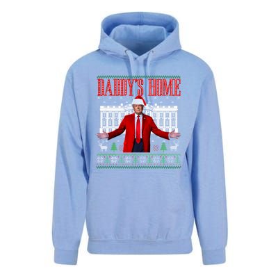 Funny DaddyS Home Trump Ugly Christmas Xmas Pajamas Gift Unisex Surf Hoodie