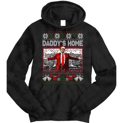 Funny DaddyS Home Trump Ugly Christmas Sweater Xmas Pajamas Sweatshirt Tie Dye Hoodie