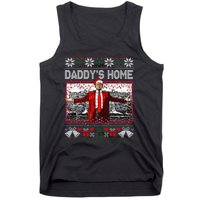 Funny DaddyS Home Trump Ugly Christmas Sweater Xmas Pajamas Sweatshirt Tank Top