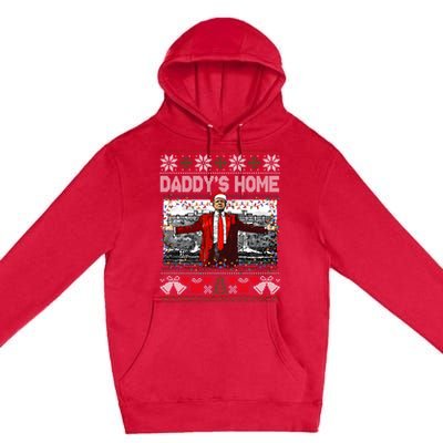 Funny DaddyS Home Trump Ugly Christmas Sweater Xmas Pajamas Sweatshirt Premium Pullover Hoodie