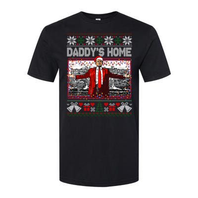 Funny DaddyS Home Trump Ugly Christmas Sweater Xmas Pajamas Sweatshirt Softstyle CVC T-Shirt