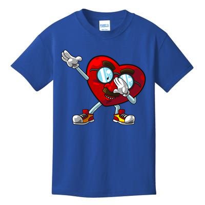 Funny Dabbing Heart Gift Cool Dance Lover Valentine's Day Gift Kids T-Shirt