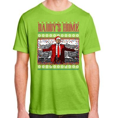 Funny DaddyS Home Trump Ugly Christmas Xmas Pajamas Cute Gift Adult ChromaSoft Performance T-Shirt