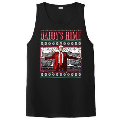 Funny DaddyS Home Trump Ugly Christmas Xmas Pajamas Cute Gift PosiCharge Competitor Tank