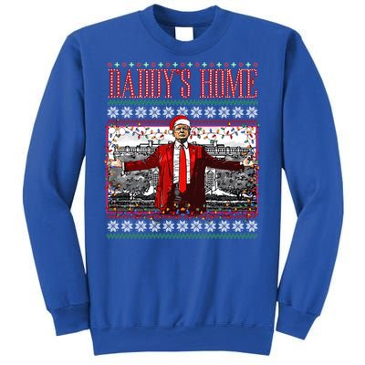 Funny DaddyS Home Trump Ugly Christmas Xmas Pajamas Cute Gift Sweatshirt