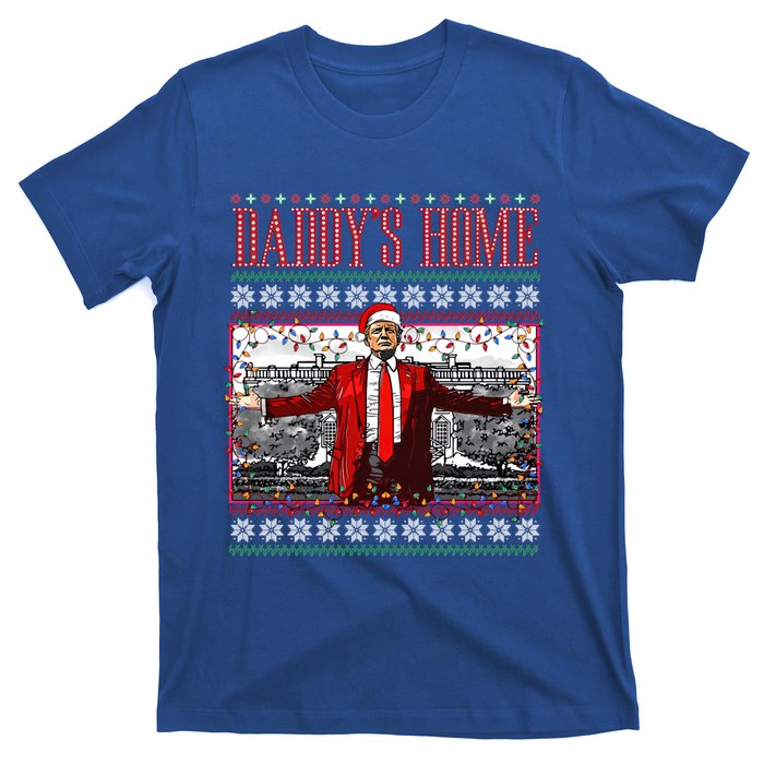 Funny DaddyS Home Trump Ugly Christmas Xmas Pajamas Cute Gift T-Shirt