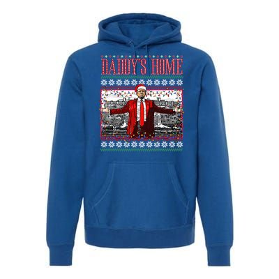 Funny DaddyS Home Trump Ugly Christmas Xmas Pajamas Cute Gift Premium Hoodie