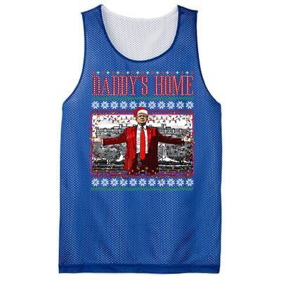 Funny DaddyS Home Trump Ugly Christmas Xmas Pajamas Cute Gift Mesh Reversible Basketball Jersey Tank